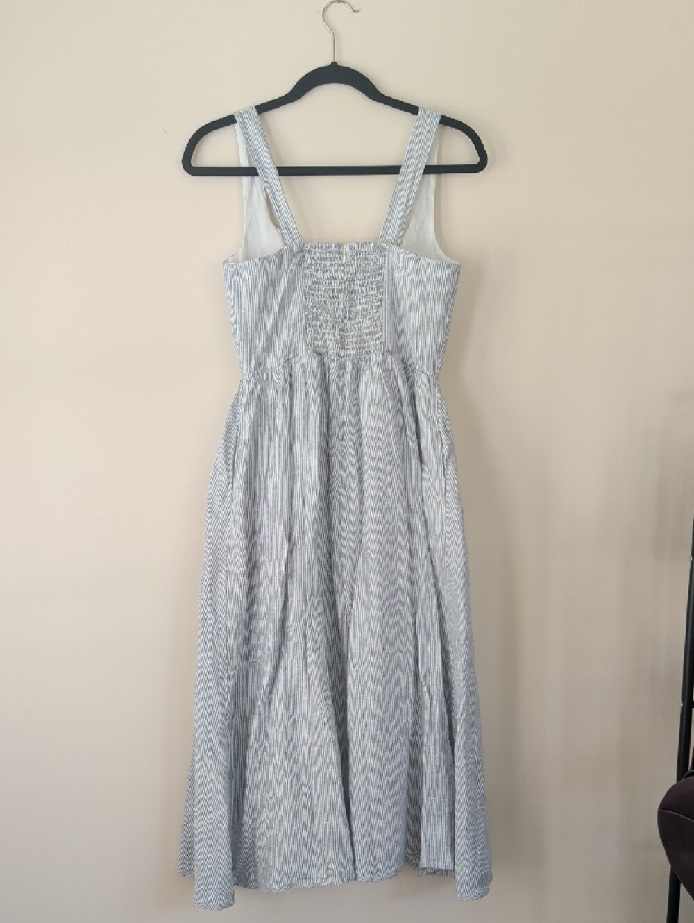 NWT Quince Light Blue and White Striped Midi Dress Size Small - Picture 8 of 8